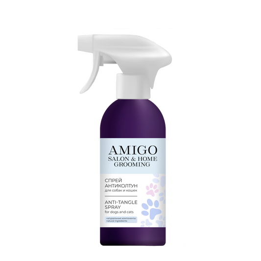 Plase de siguranta pentru animale de companie - Spray descalcire blana pentru Caini si Pisici , AMIGO, ajuta la descalcirea blanei, 300ml